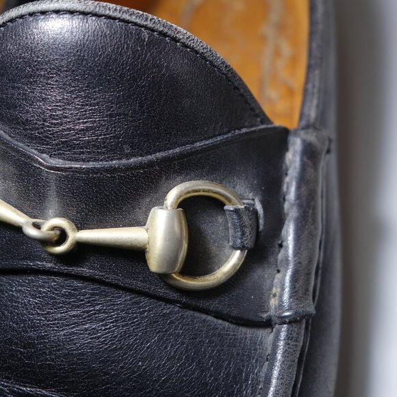 Vintage Gucci 1953 Horsebit Leather Slip-On Black Loafers, Size 10 D main image 15